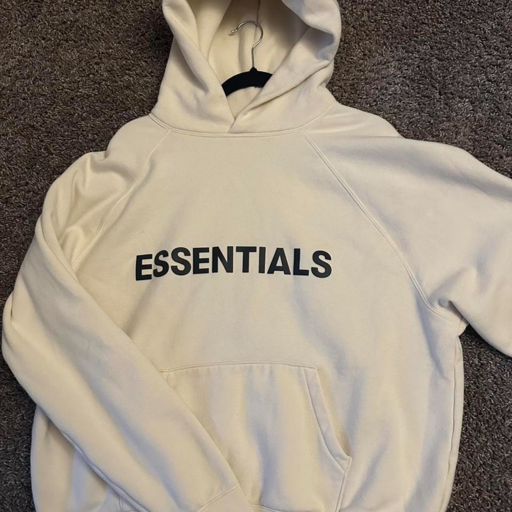 Essentials Cream Sweatshirt Minimalist Design